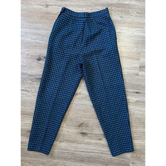 Marcella Wool plaid pants Size 2 Made In Italy - Picture 2 of 8
